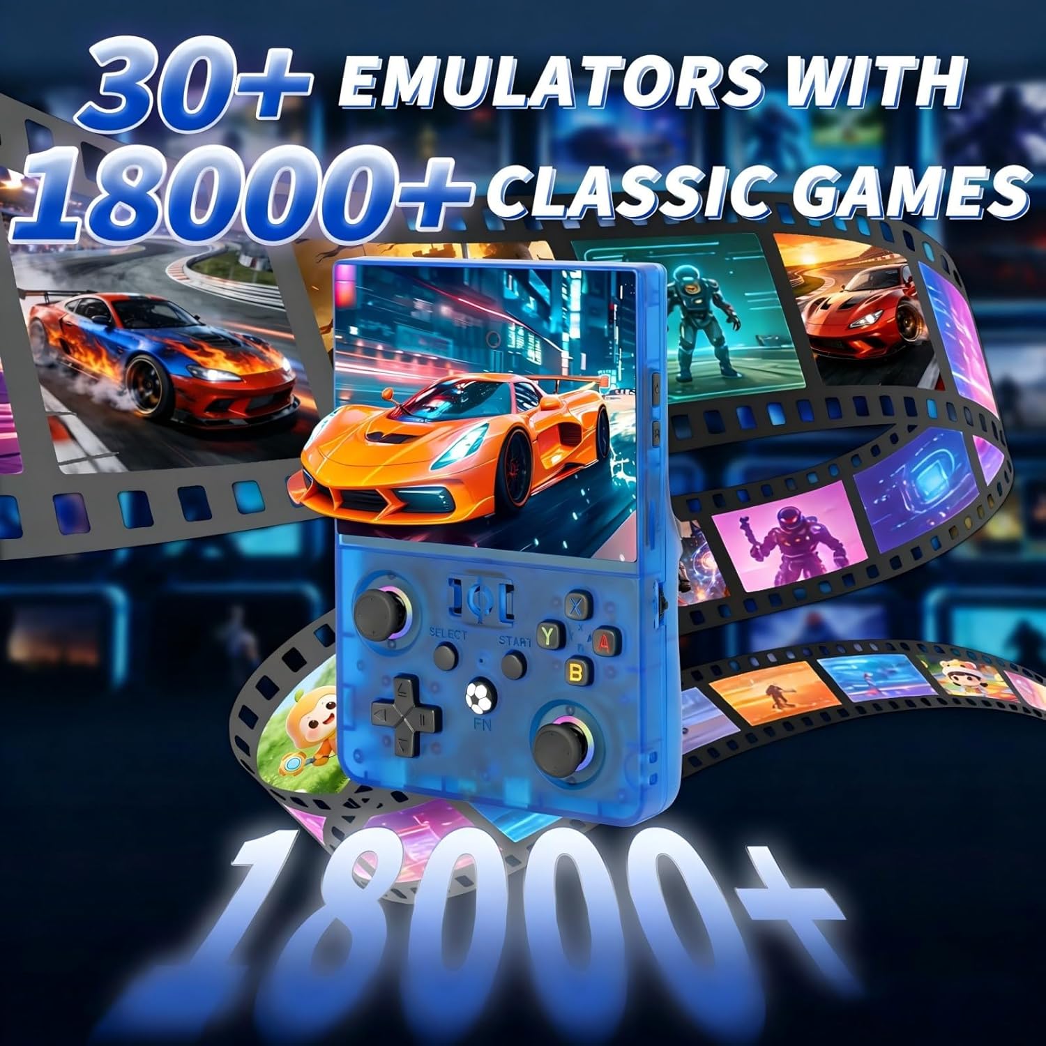 Thumbnail 1 de Blidinner 2026 NEW Upgrade R36MAX Ⅱ Retro Handheld: 4.5-inch screen, 18,000+ games, 4000mAh