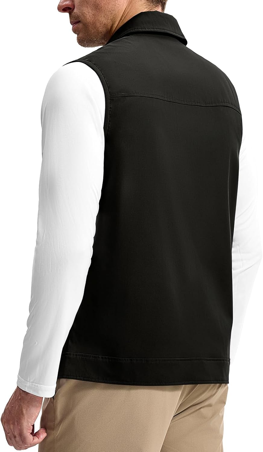Thumbnail 5 de TBMPOY Men's Lightweight Vest with 3 Zip Pockets for Travel, Golf, and Everyday Warmth