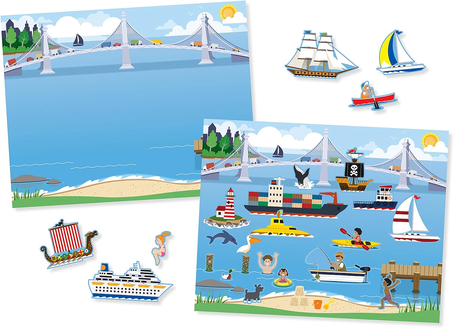 Thumbnail 3 de Melissa & Doug – Bloc autocollants réutilisables Véhicules (livre d’activités) FSC, 3 ans et +