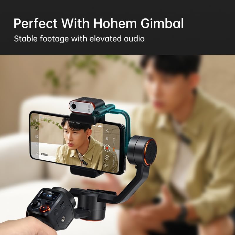 Thumbnail 5 de Hohem MIC-01 Wireless Lavalier Microphone with DSP Noise Cancellation and Charging Case