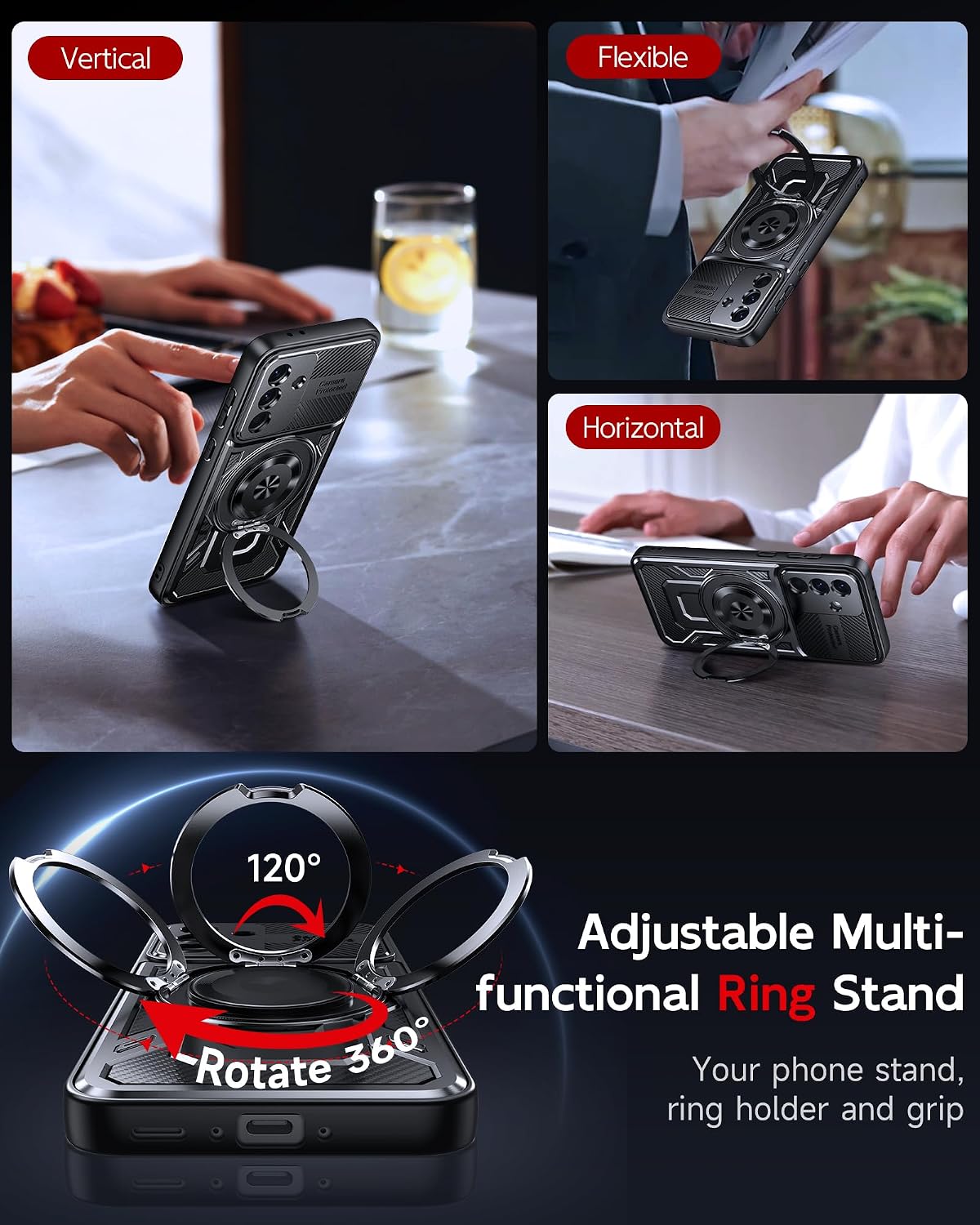 Thumbnail 6 de LeYi Galaxy A36 5G case with ring stand