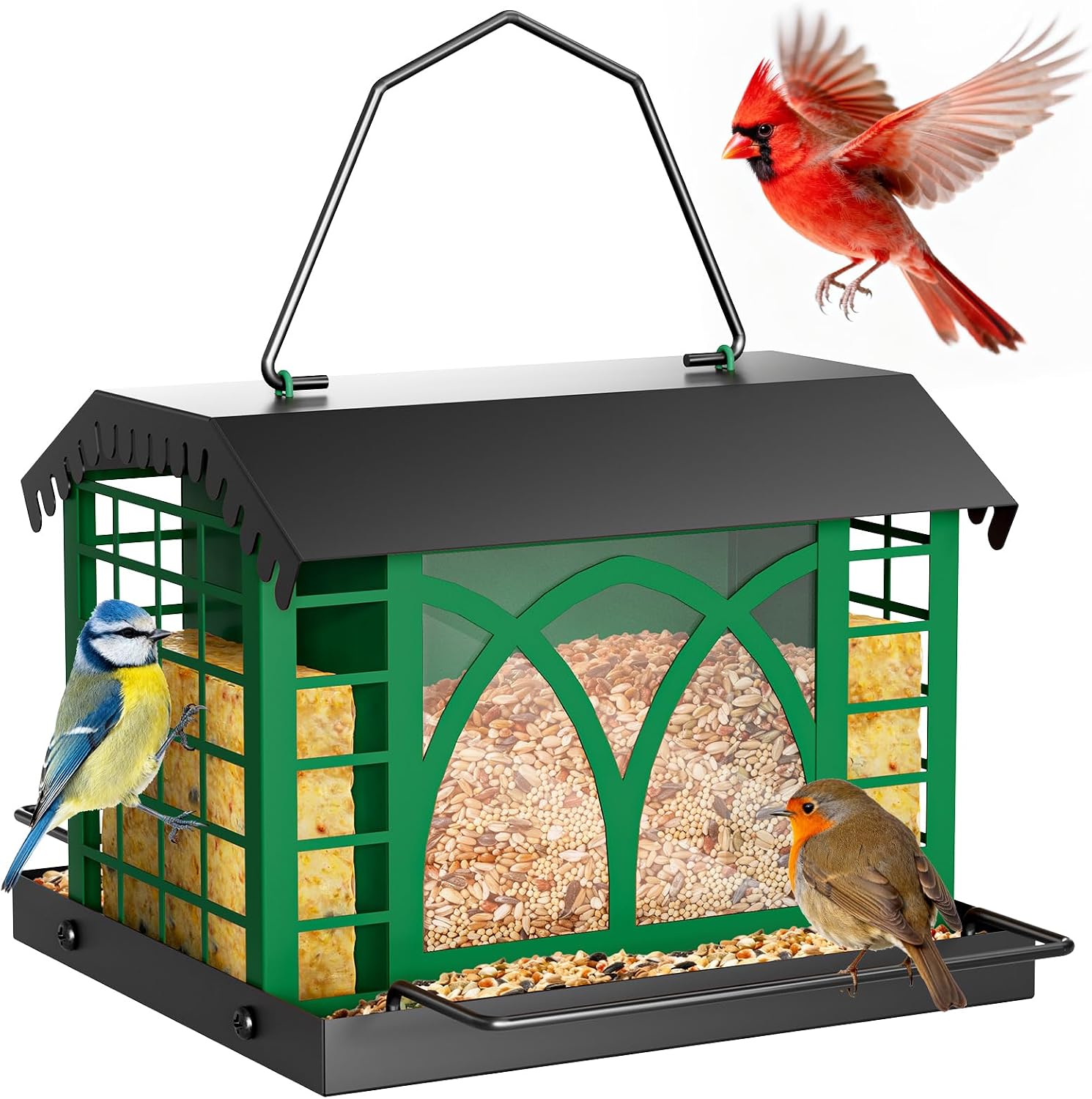 Detalle de Metal Bird Feeder, 3.5 lb Capacity