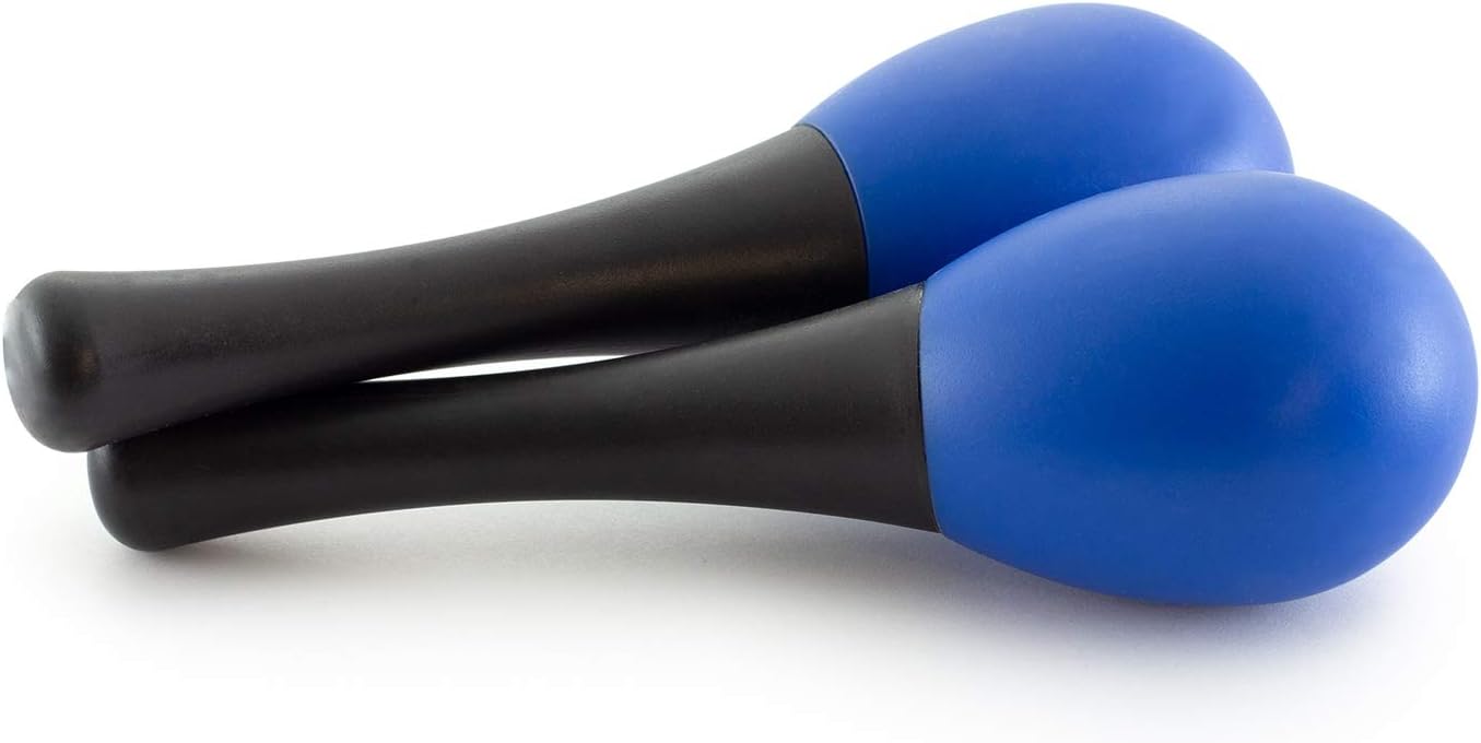 Detalle de Tiger MAR28-BL äggmaracas i blå plast, 13 cm, par för små händer
