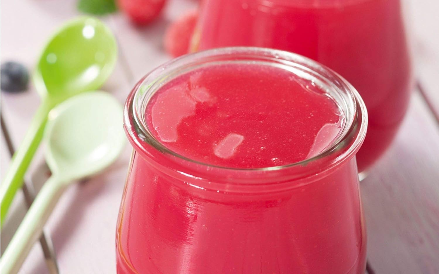 Detalle de RUF Rote Grütze mit Himbeer-Geschmack (norddeutsche Spezialität) – Dessertpulver für die Profi-Line, Großpackung 1 x 1000 g