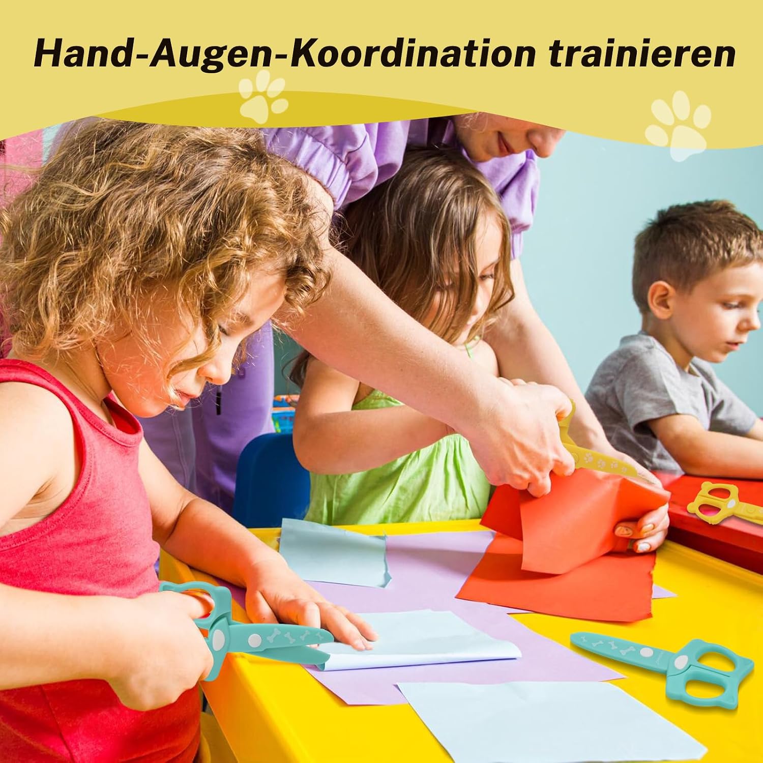 Thumbnail 6 de DealKits Papierschnitt-Set mit 2 Scheren & 48 Blatt Papier – Lernset für Kinder ab 3 Jahren