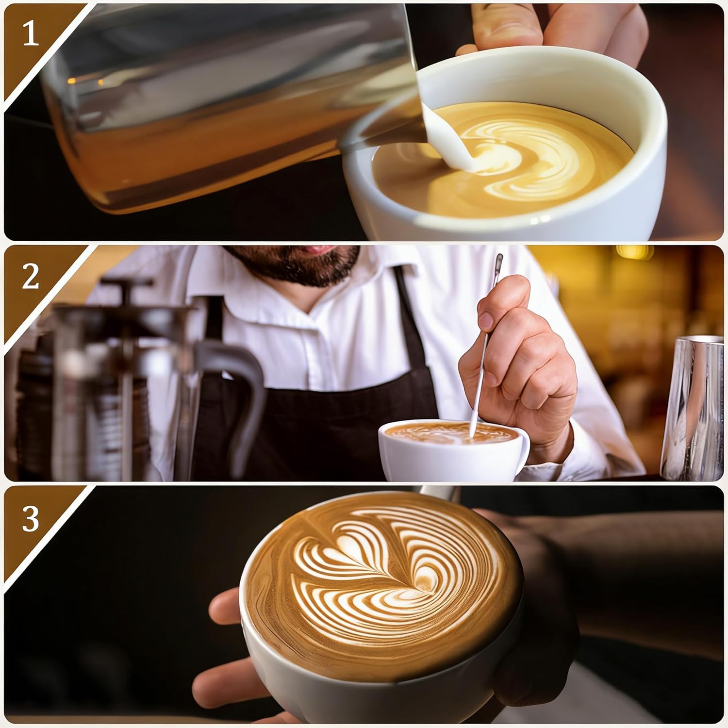 Thumbnail 4 de Milk Frothing Pitcher 350ml latte art