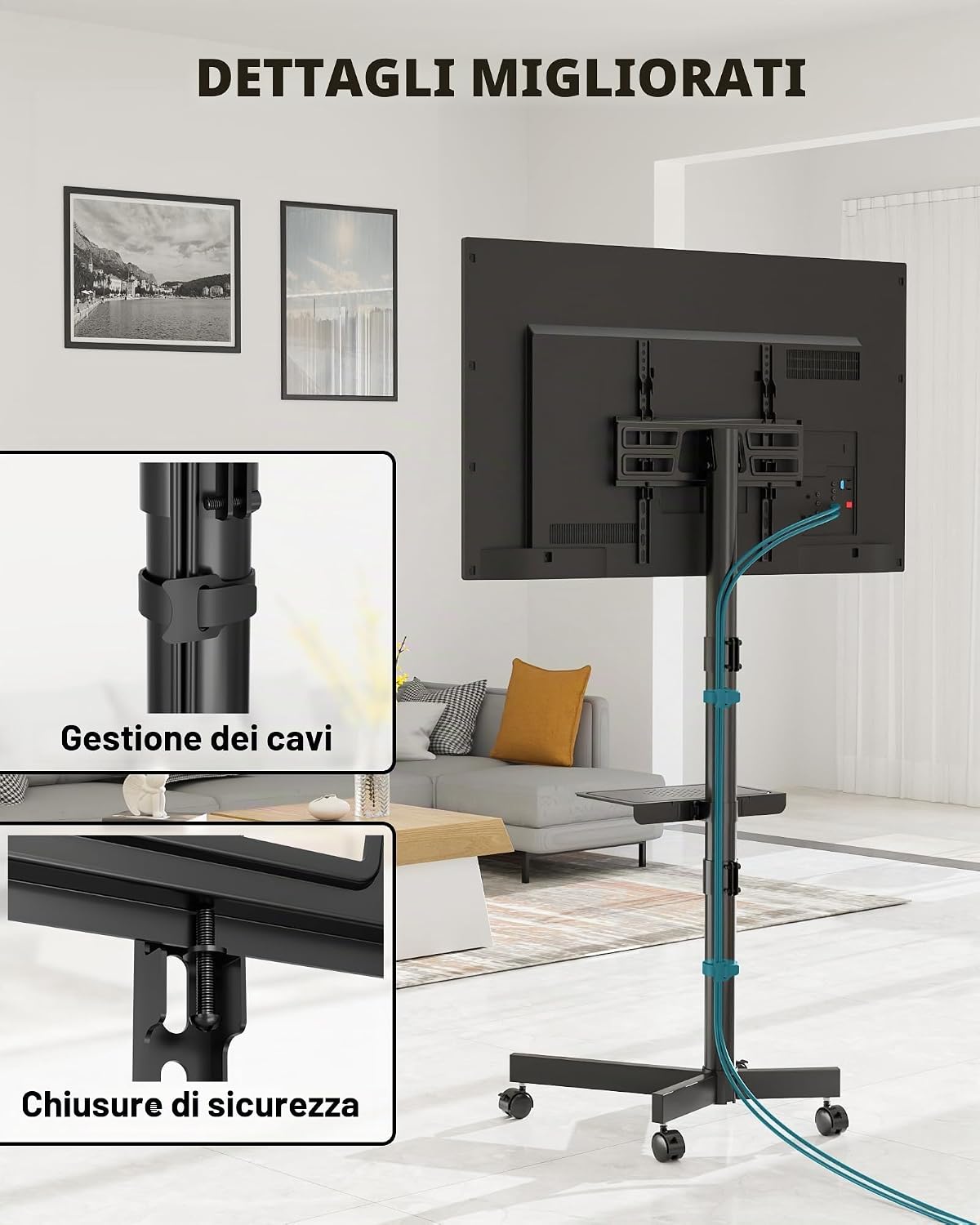 Thumbnail 5 de BONTEC Supporto TV da Pavimento 23–60