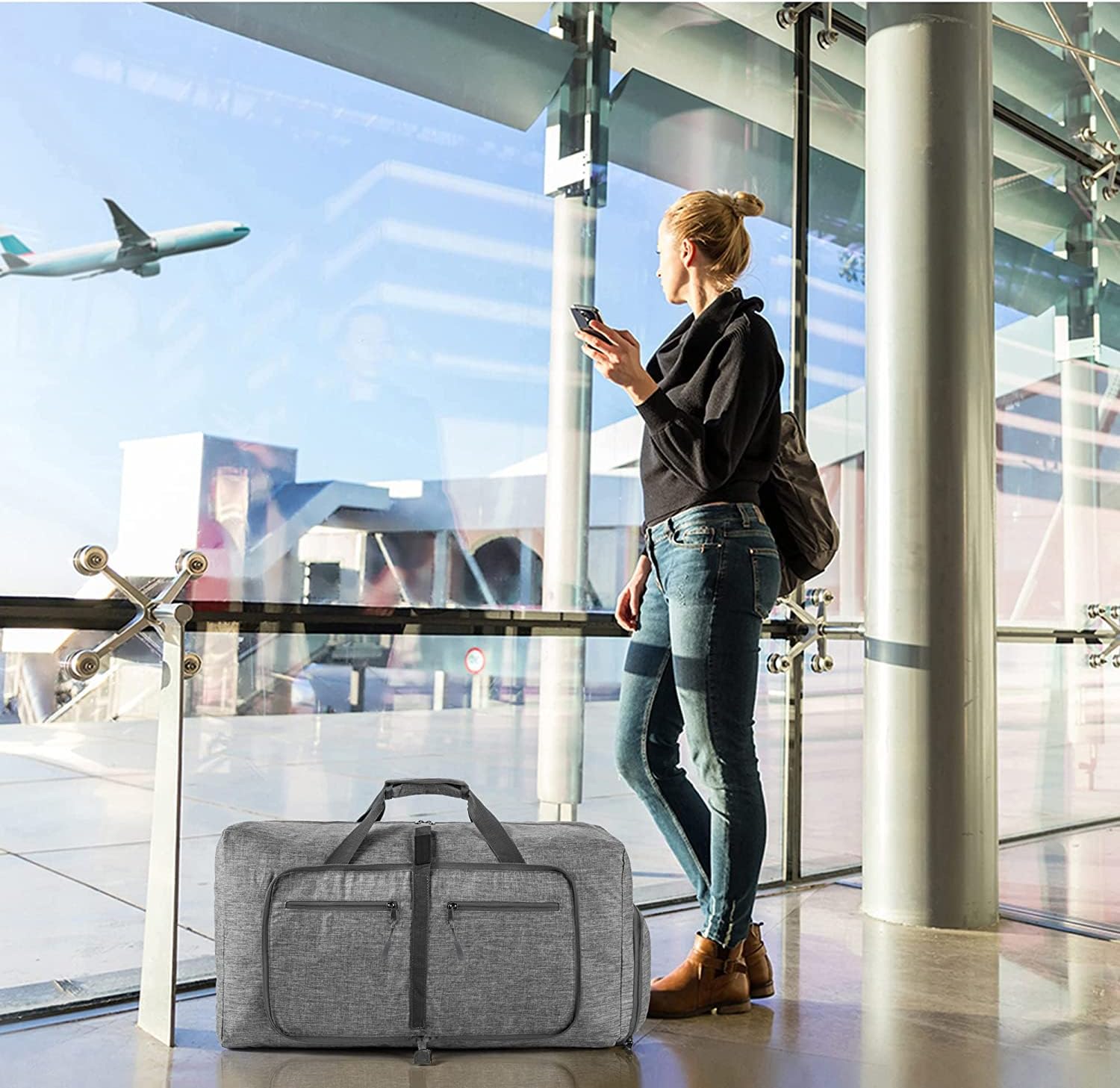 Thumbnail 5 de Reisetasche 65 l mit Schuhfach in Grau