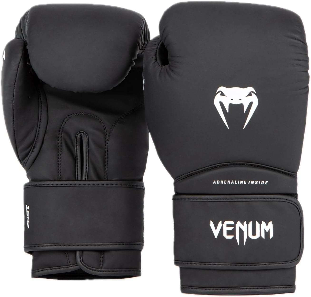 Detalle de VENUM CONTENDER 1.5 ボクシンググローブ 14oz ブラック×ホワイト セミレザー製