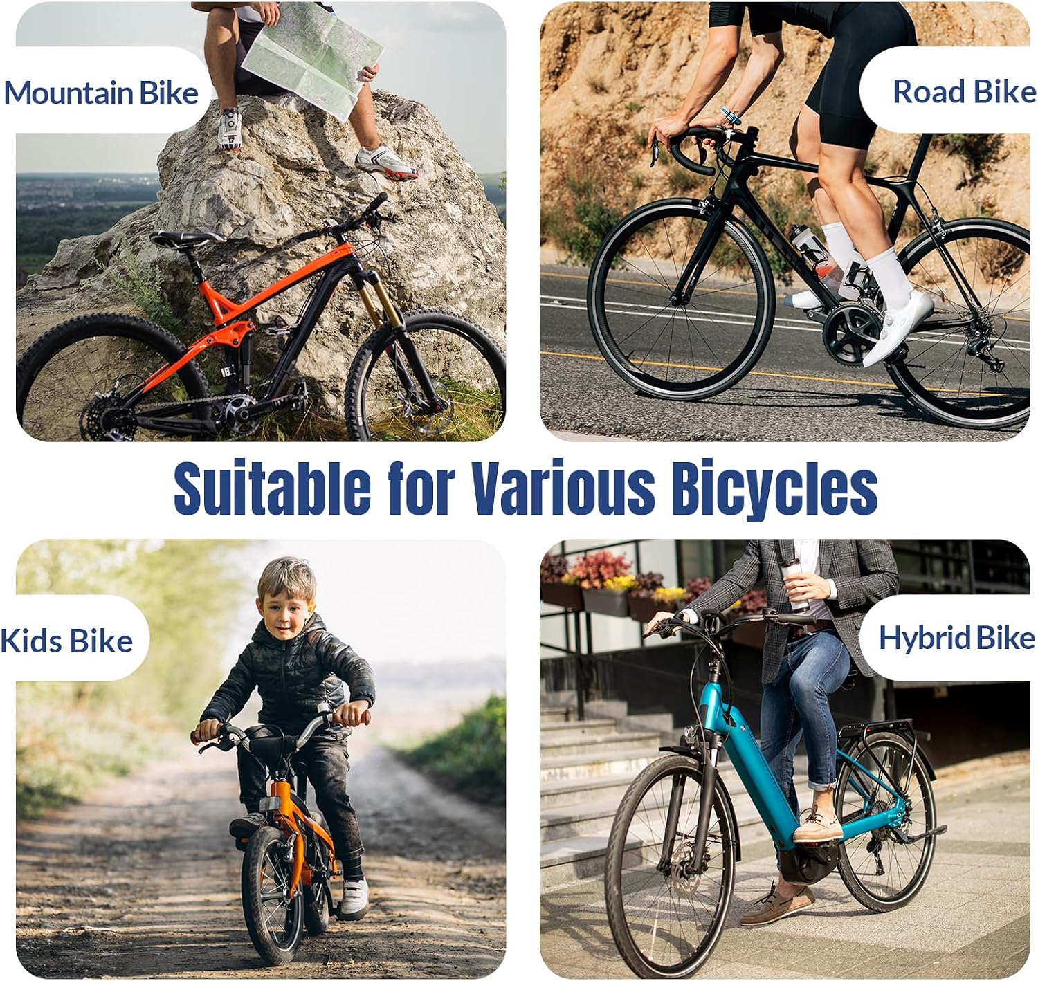 Thumbnail 6 de Euqvunn: Support mural pour vélo – Lot de 4 crochets robustes 35–45 kg