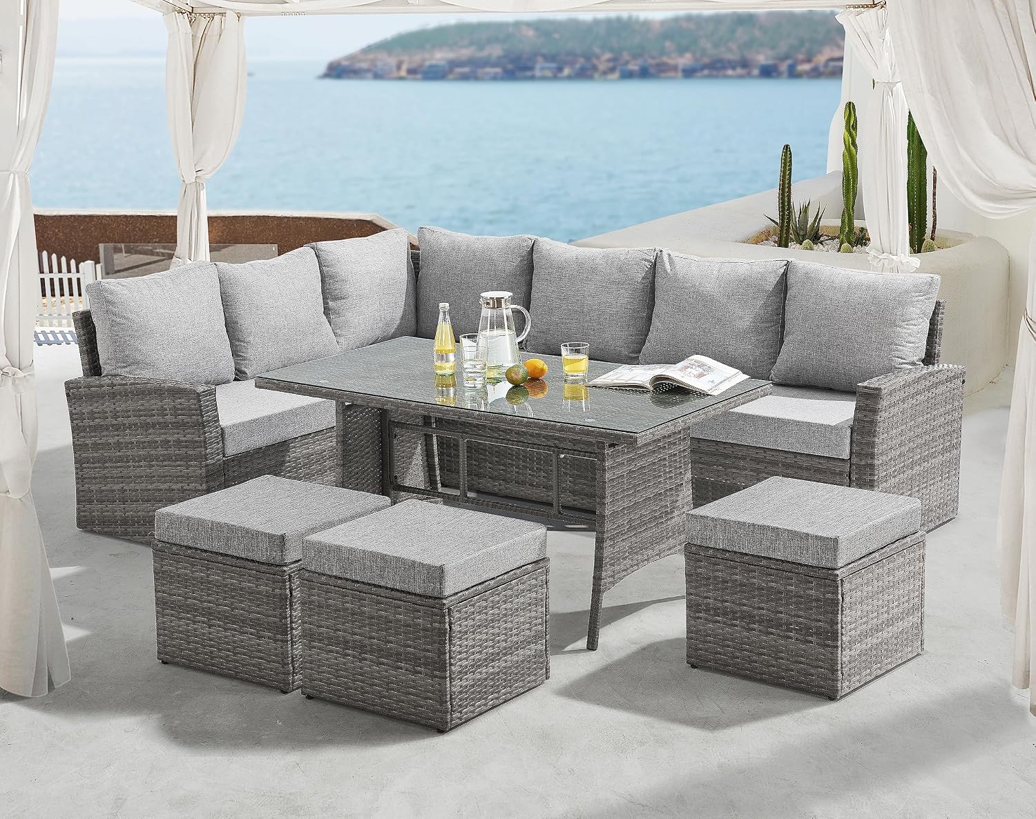 EVRE Marilyn 9 Seat corner sofa set