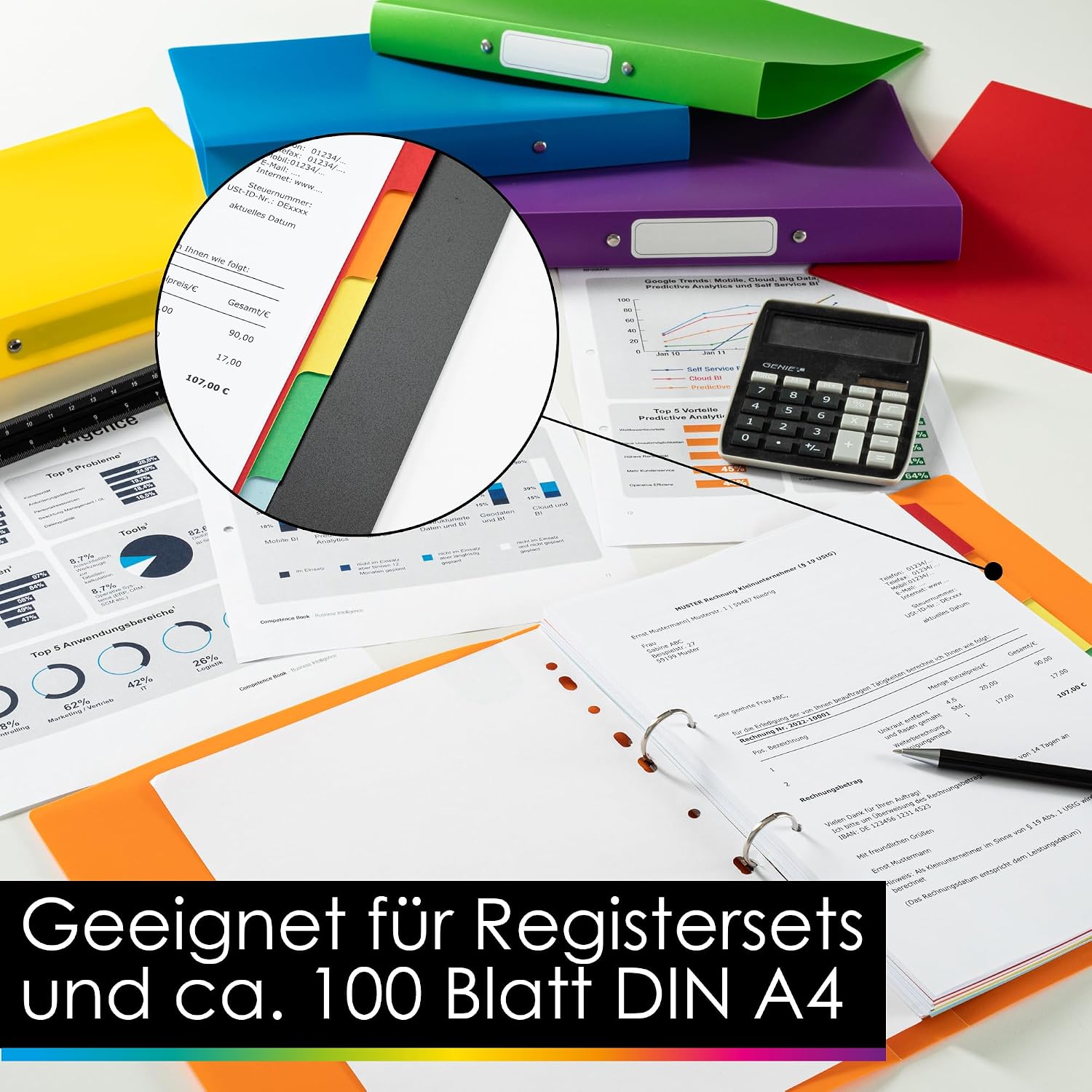 Detalle 2 de OfficeTree 12x Ringbuch A4 Set