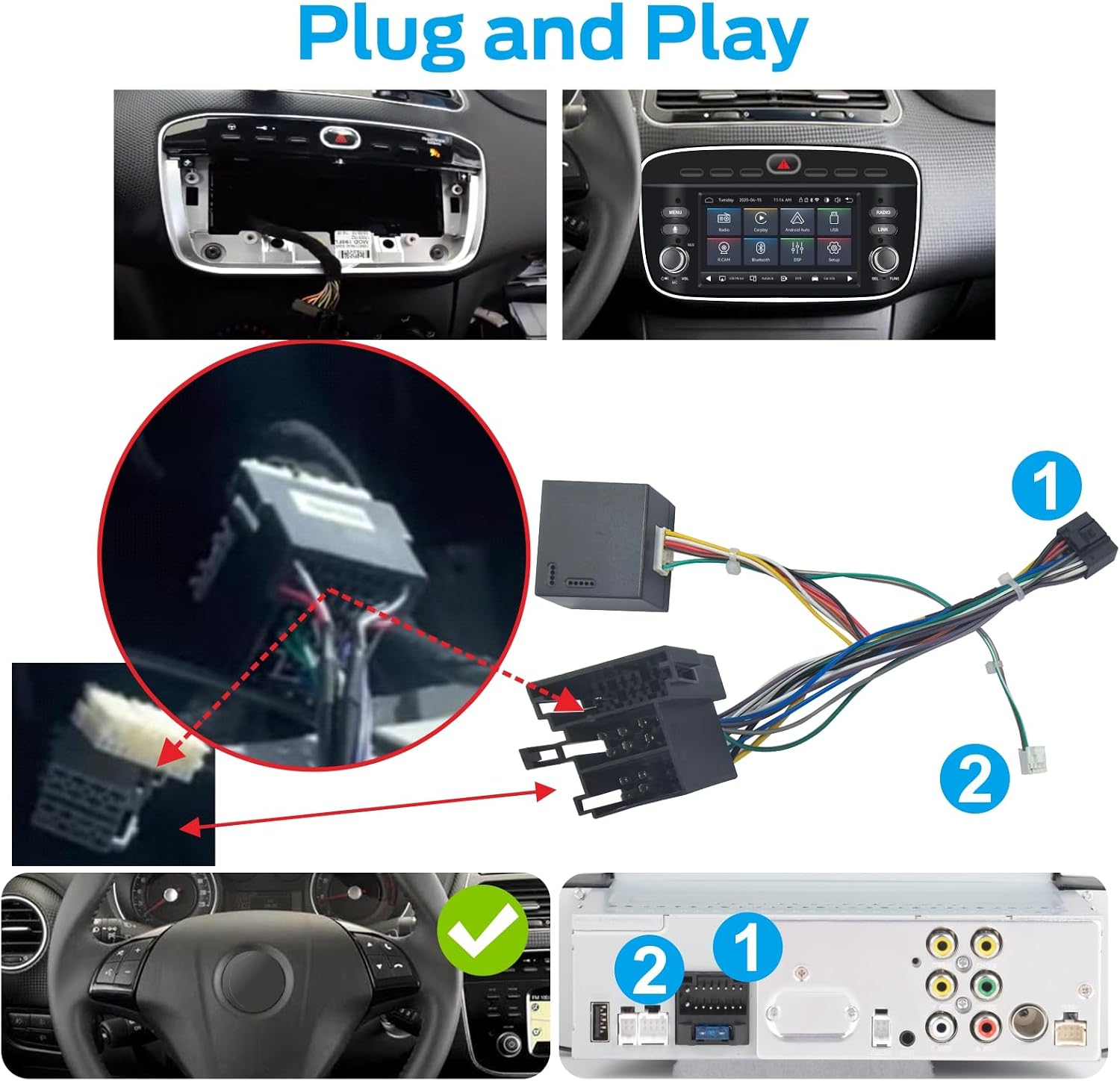 Thumbnail 6 de Autoradio Linux Avvio Lampo Compatibile Fiat Punto 2010-2016 / Linea 2012-2015 con CarPlay/Android Auto Wireless