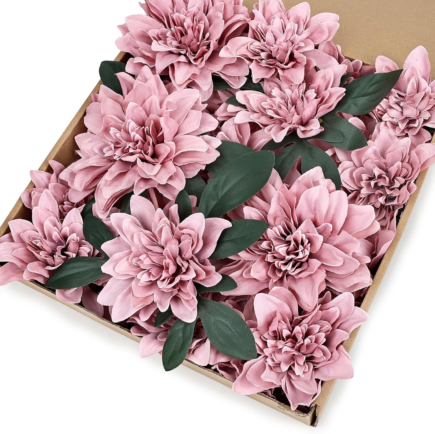 Detalle de XOETCP Artificial Dahlia Flowers, 24 Pieces