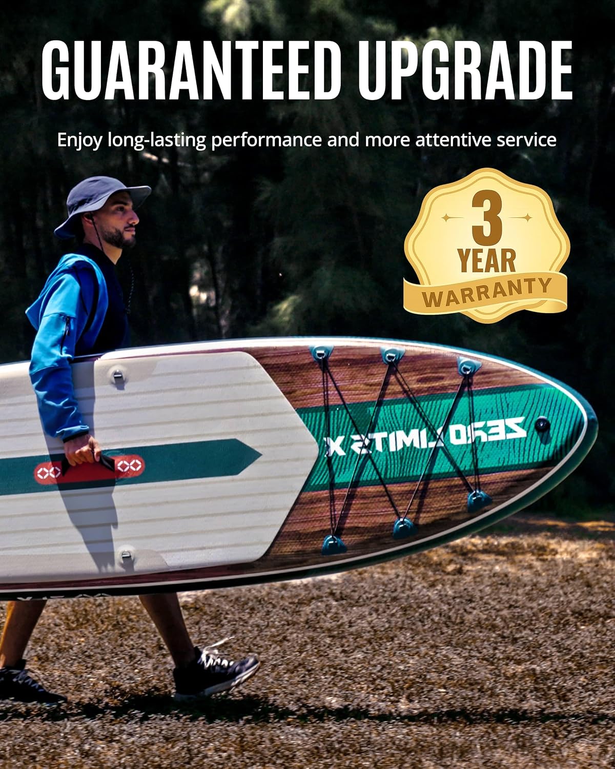 Thumbnail 1 de ZLX SUP Board (320 cm) mit Sitz – aufblasbares Stand up Paddle Board für Erwachsene & Anfänger