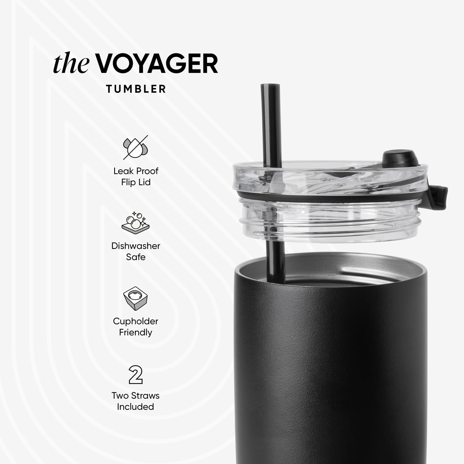 Thumbnail 2 de Simple Modern Voyager 16oz Tumbler with Flip Lid: Insulated Travel Coffee Mug
