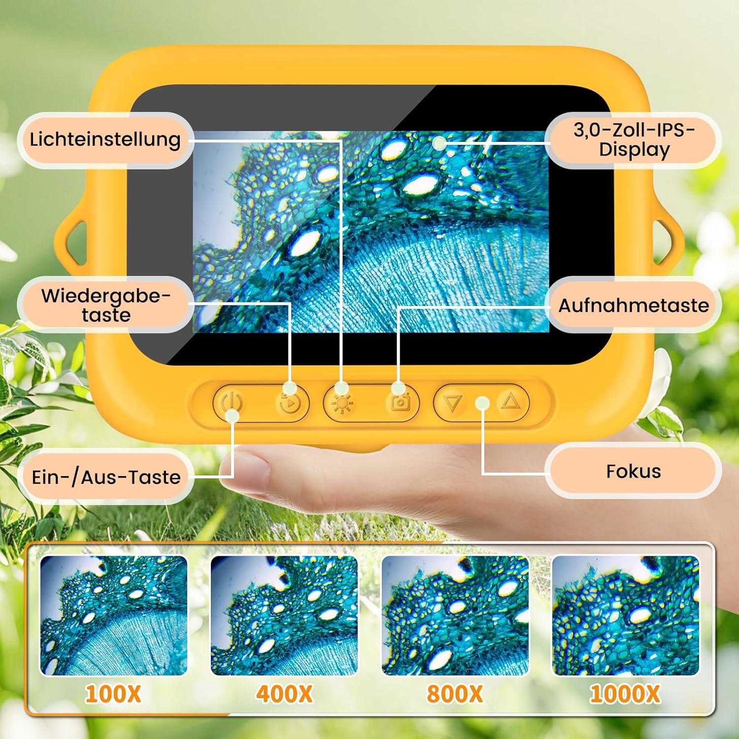 Thumbnail 4 de Kinder Mikroskop HD 3 Zoll Display