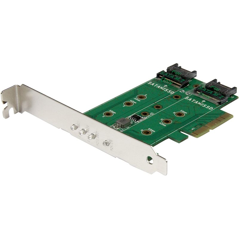 Detalle de StarTech PEXM2SAT32N1: Tarjeta PCIe a 3 Puertos M.2 para ampliar almacenamiento