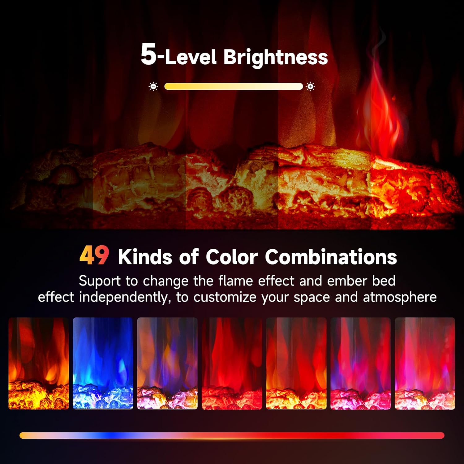 Thumbnail 1 de INMOZATA electric fireplace stove keyword 1800 W