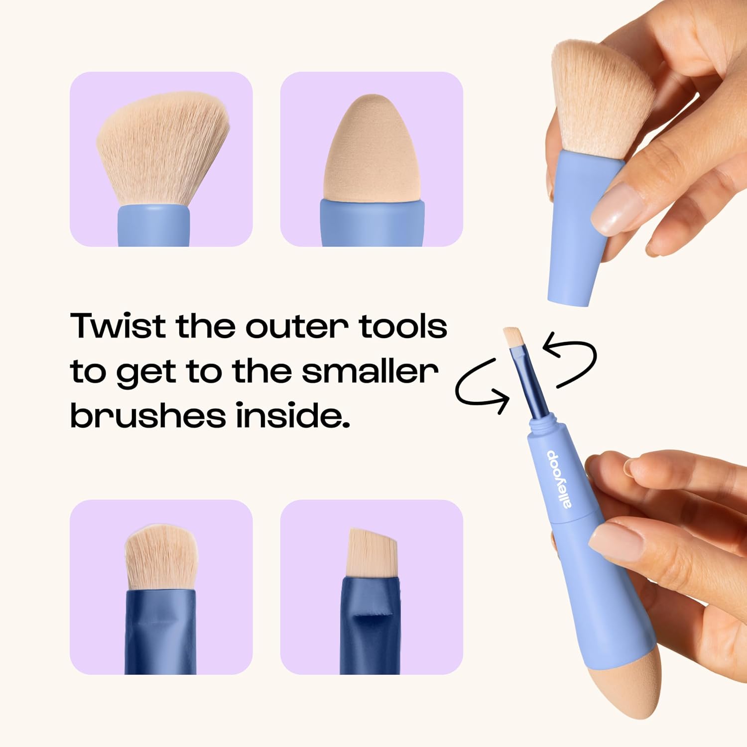 Thumbnail 2 de Alleyoop 4-in-1 Makeup Brush Set