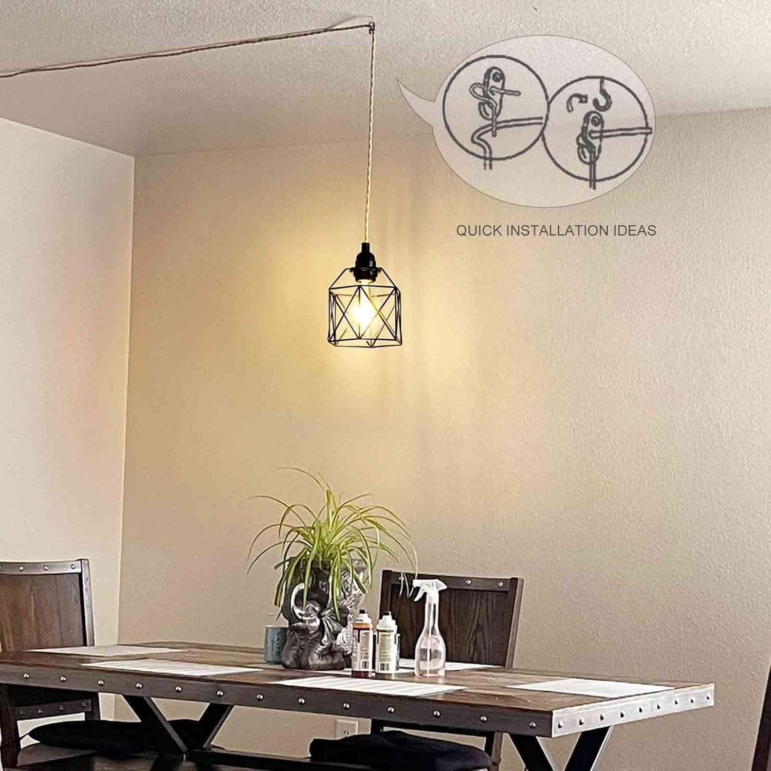 Detalle de Plug-In Hanging Light Fixture, 9.84 ft