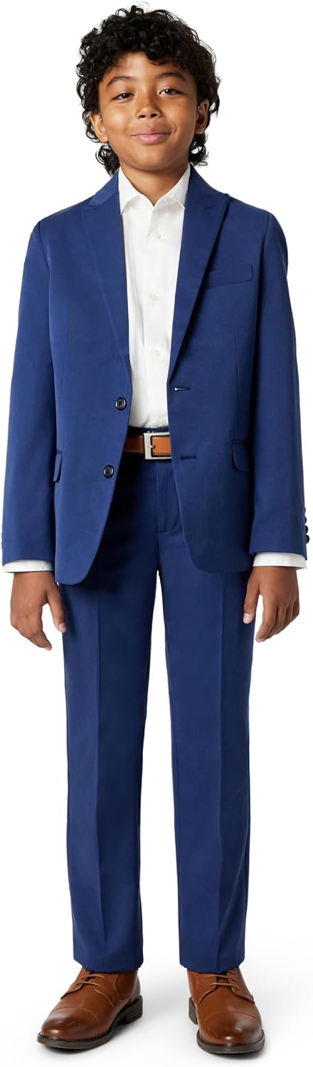 Detalle 2 de Calvin Klein Boys' 2-Piece Formal Suit Set: Single Breasted Jacket & Straight Leg Dress Pants