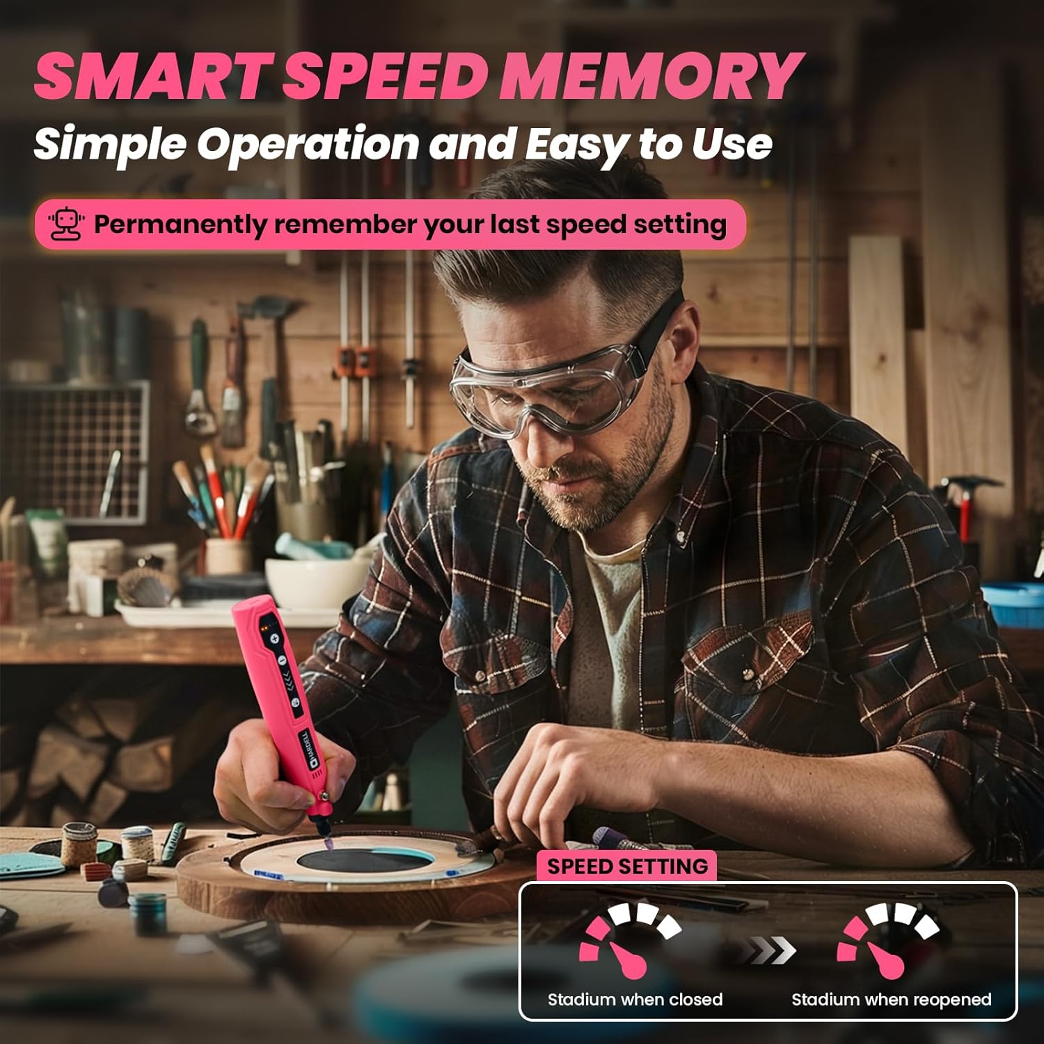 Thumbnail 3 de HARDELL Cordless Rotary Tool Kit with 69 Accessories – 5-Speed Mini Power Tool