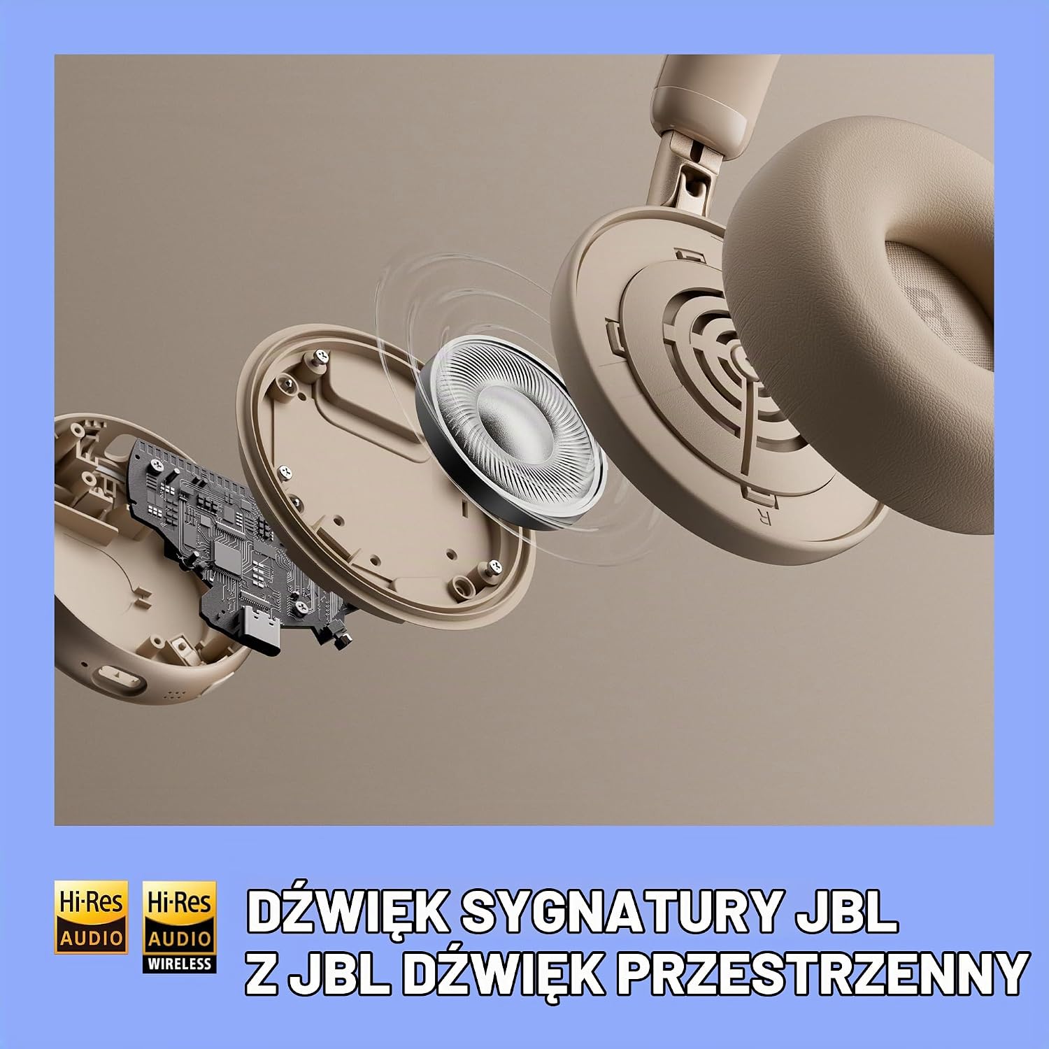 Thumbnail 5 de JBL Live 680NC – słuchawki nauszne z adaptacyjną redukcją szumów i dźwiękiem przestrzennym