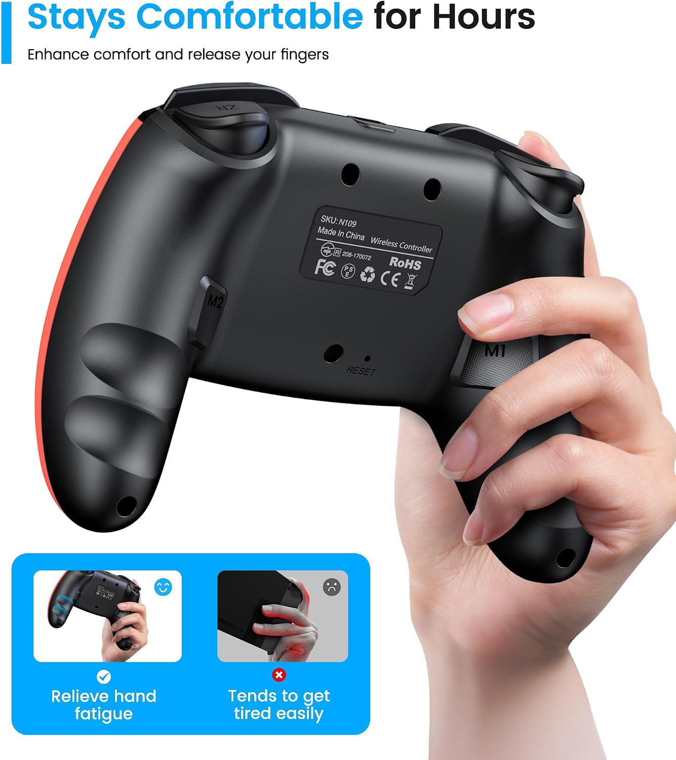 Detalle de BEBONCOOL HOTS Switch 2 Controller – versatile, programmable pro controller for Switch family and beyond