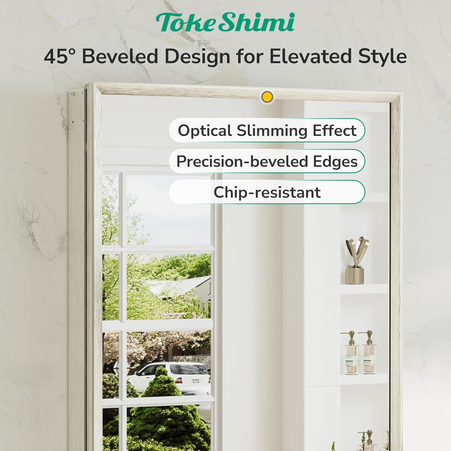Thumbnail 4 de TokeShimi 14 x 18 Medicine Cabinet with Beveled Aluminum Frame