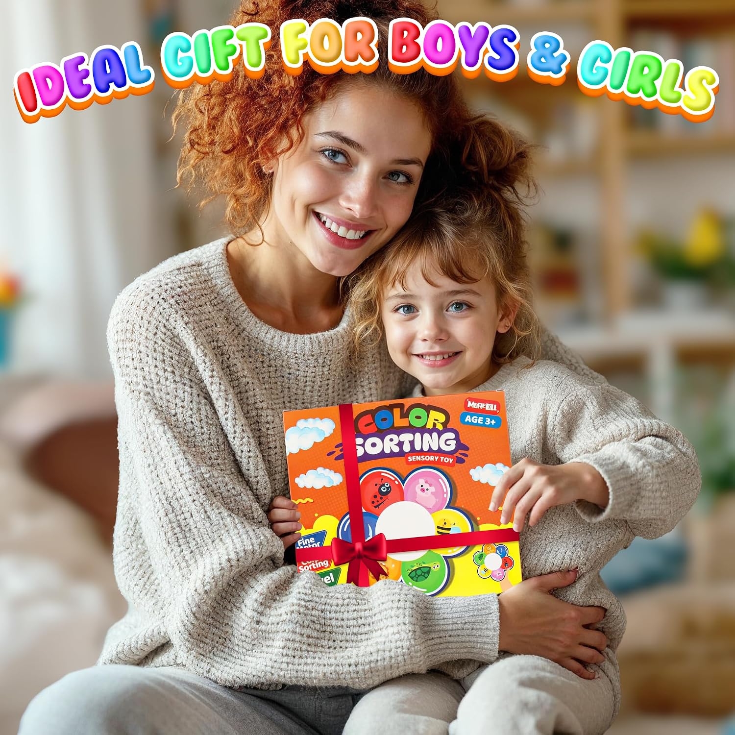 Detalle 2 de MORECOLL Color Sorting Sensory Toy for Toddlers & Kids – Calming, Fine Motor & Colour Matching