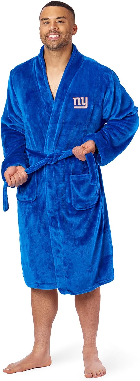 Detalle de Northwest NFL Unisex Silk Touch Bathrobe — New York Giants