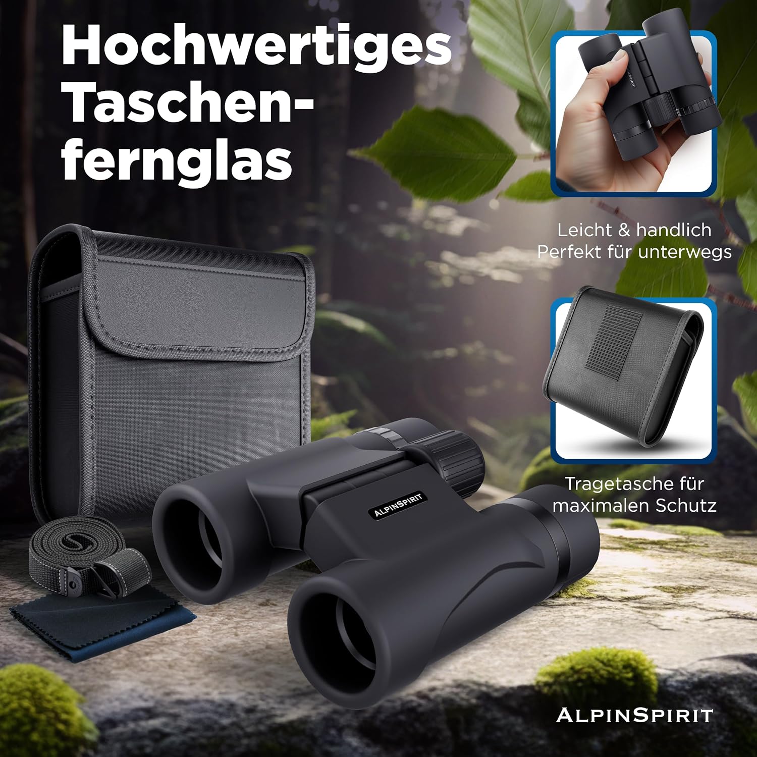 Detalle 2 de AlpinSpirit Taschenfernglas 8x21 Fernglas