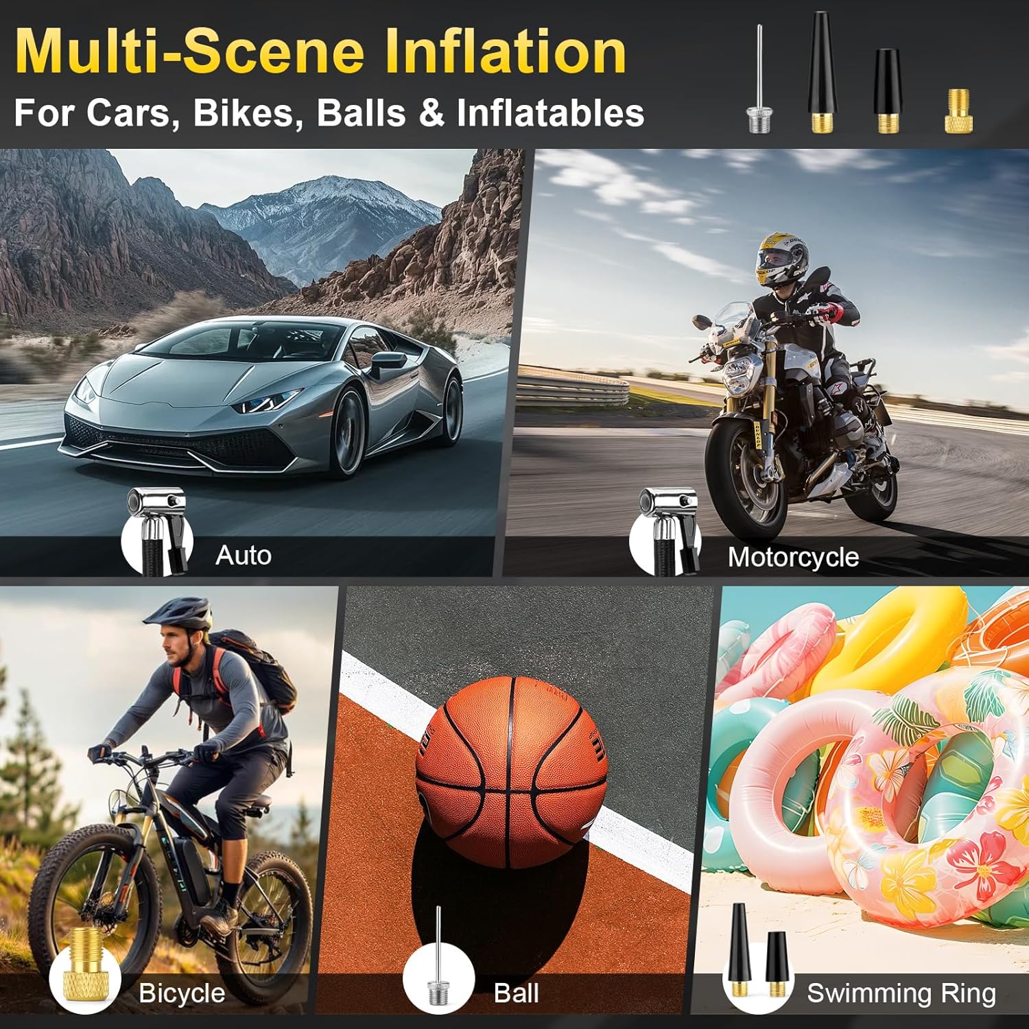 Thumbnail 6 de toptrek 12V Car Tyre Inflator (150 PSI) with Digital LCD, Preset Modes & Auto ShutOff