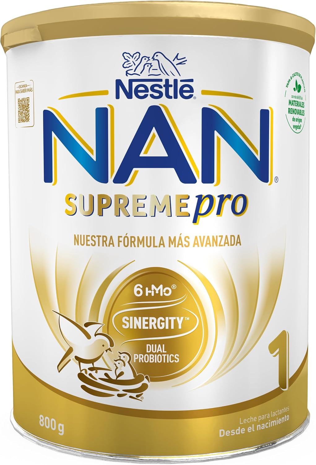 Detalle de Nestlé NAN SUPREMEPRO 1 infant milk powder, 800 g, with dual probiotics