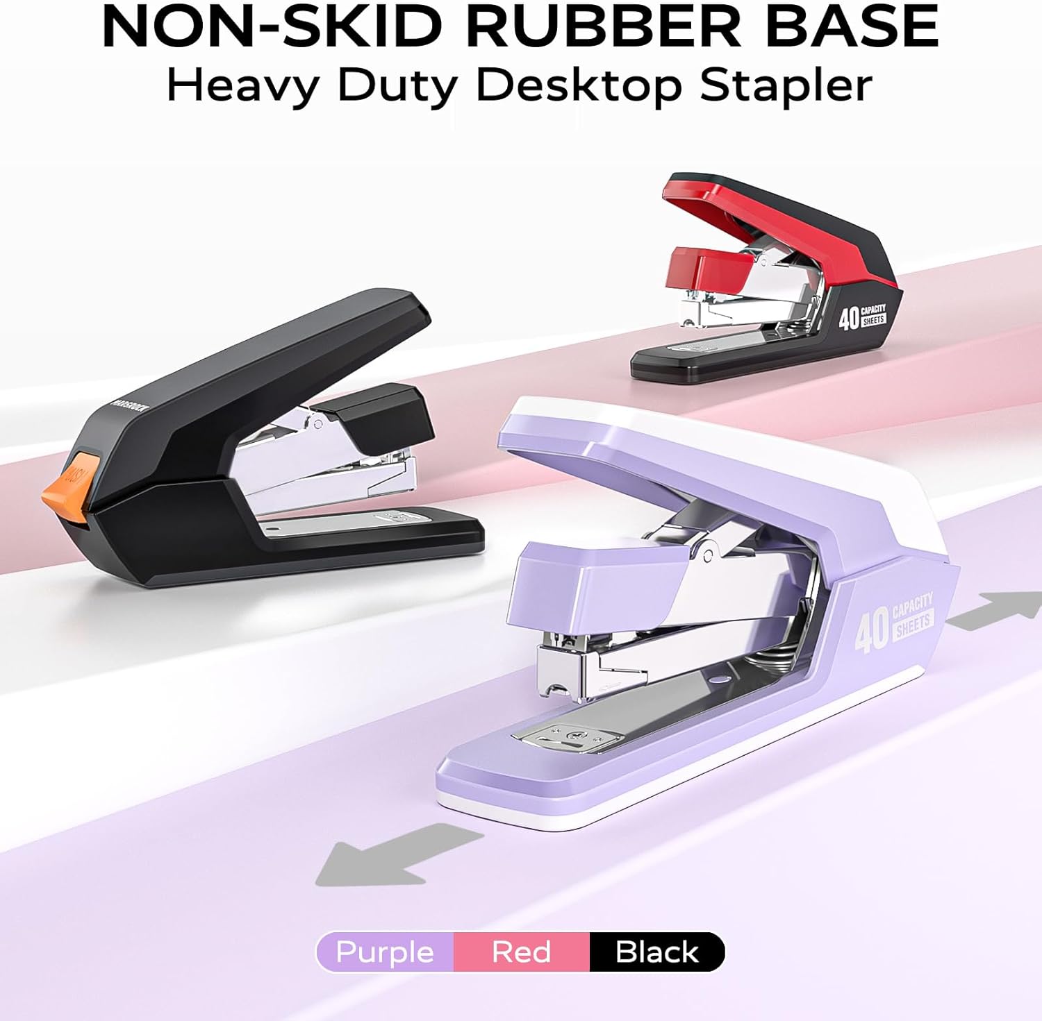 Thumbnail 6 de Effortless Heavy Duty Desktop Stapler 40‑sheet 📎