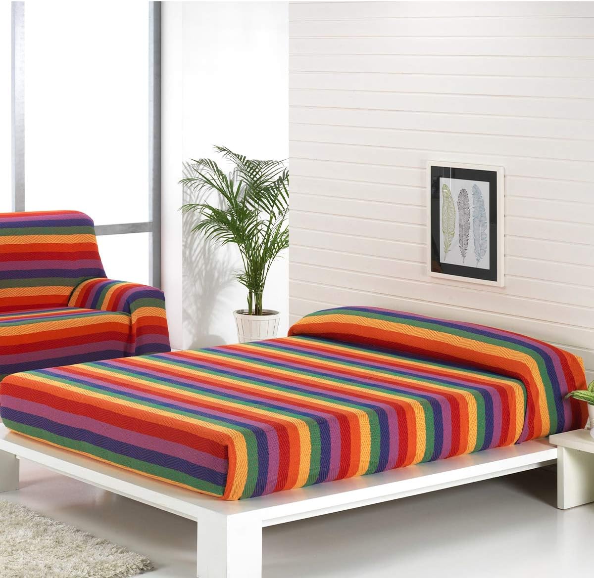 Detalle 2 de Mercury Textil Colcha Multiusos 230x260 Naranja