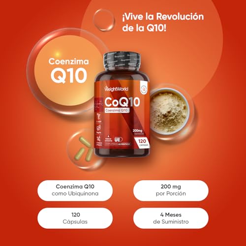 Thumbnail 1 de Coenzima Q10 200 mg WeightWorld 120 cápsulas veganas | 4 meses de suministro