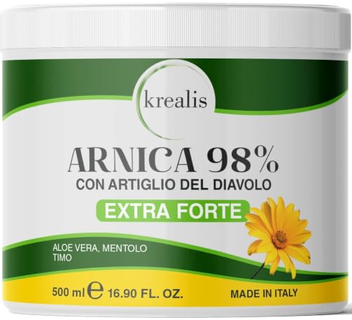 Krealis Arnica Gel Forte con Artiglio del Diavolo 500 ml: sollievo mirato per muscoli e articolazioni