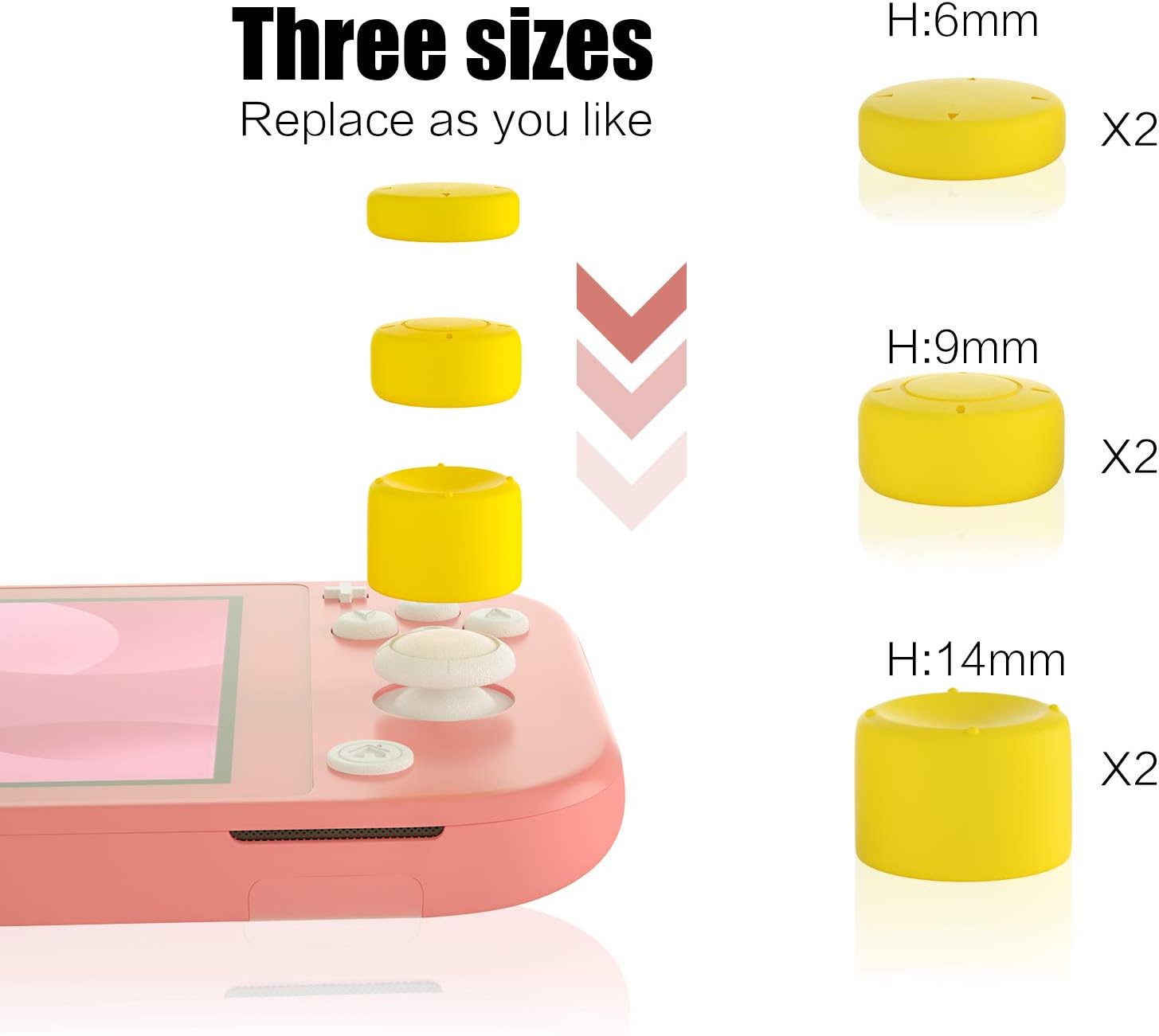 Thumbnail 3 de Yellow Thumb Grips for Switch Lite