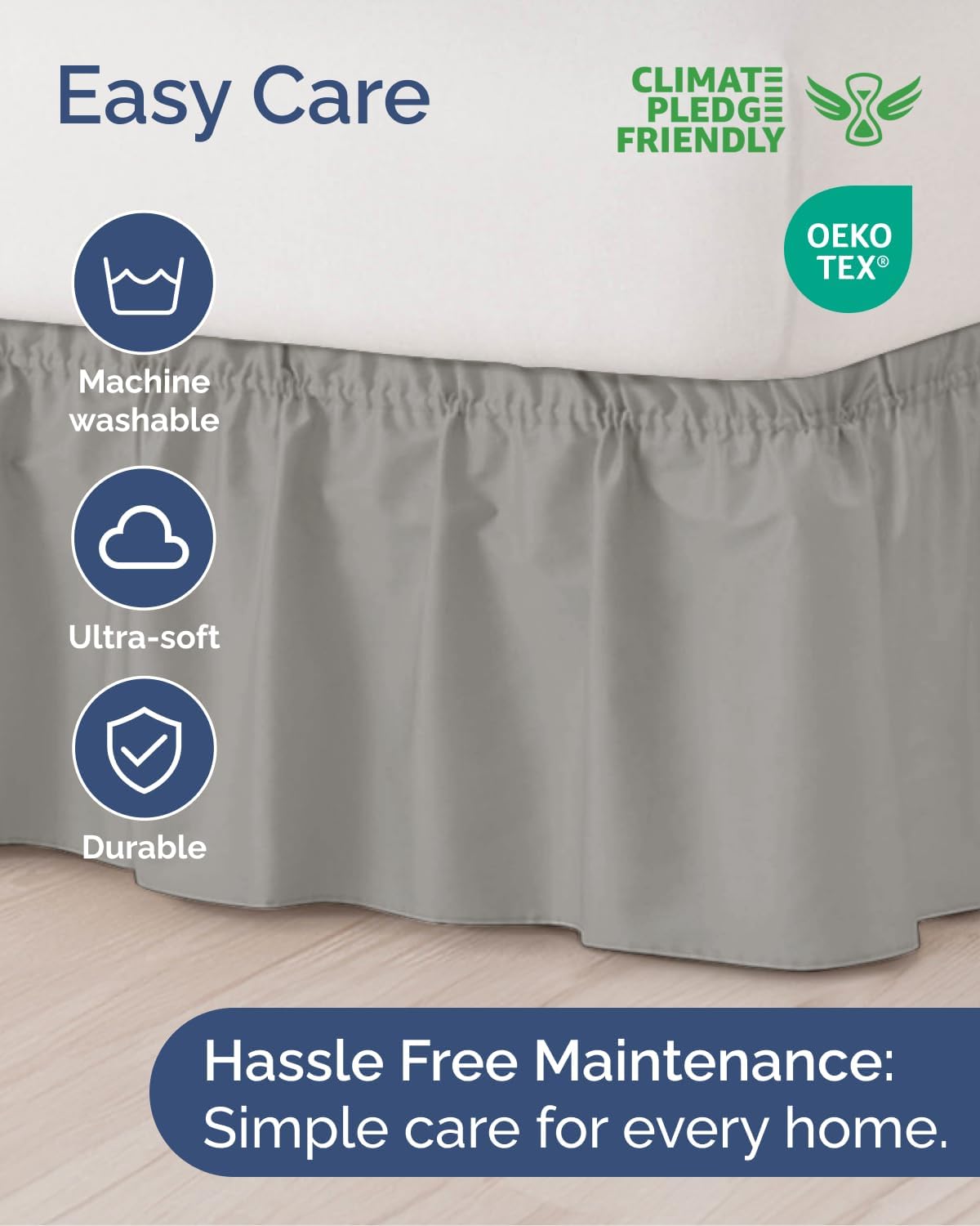 Detalle 2 de CGK Unlimited King dust ruffle bed skirt