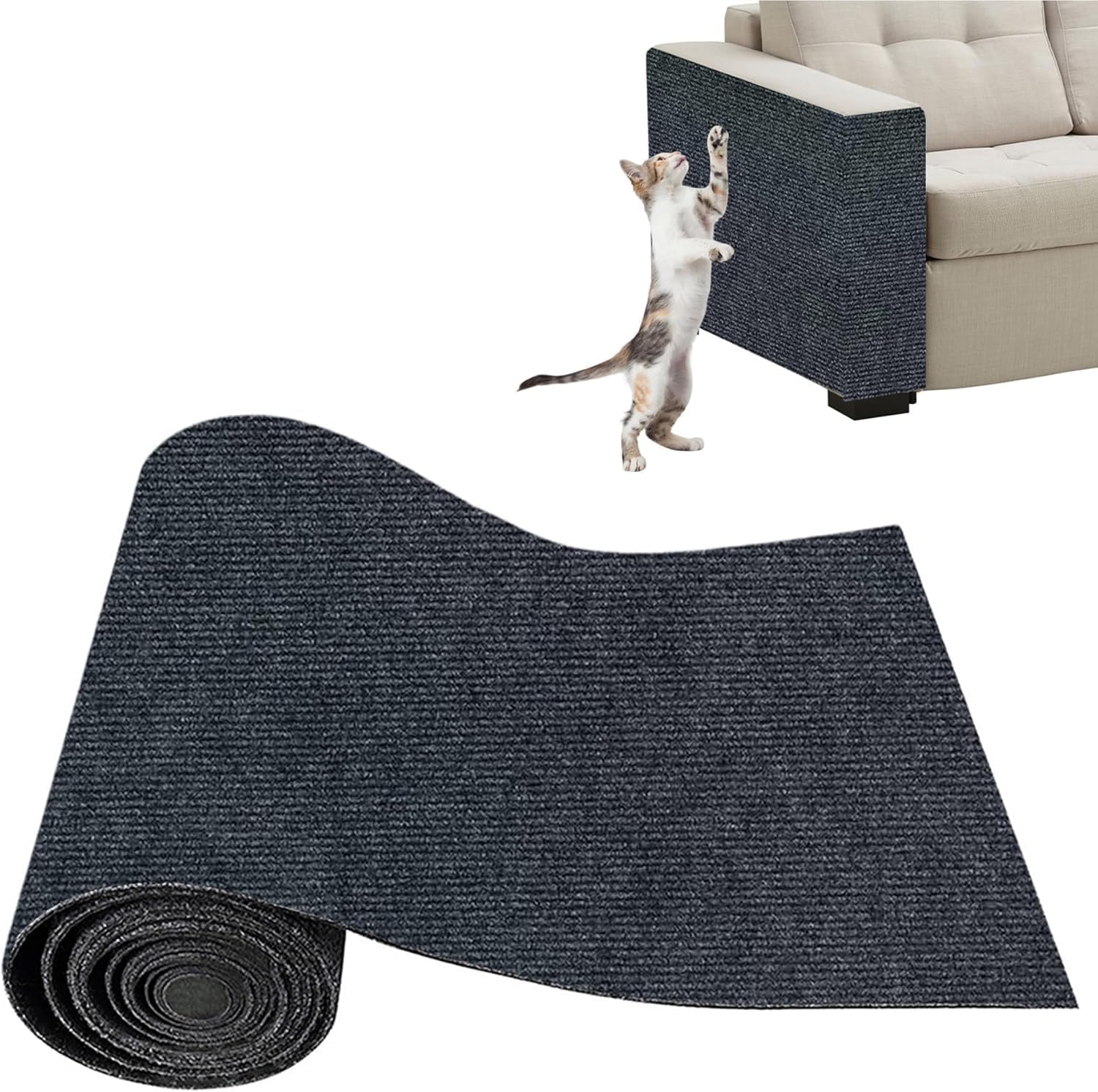 Thumbnail 6 de Xynovate Alfombra Rascador para Gatos: Tapete Autoadhesivo Flexible para Rascar y Proteger Muebles