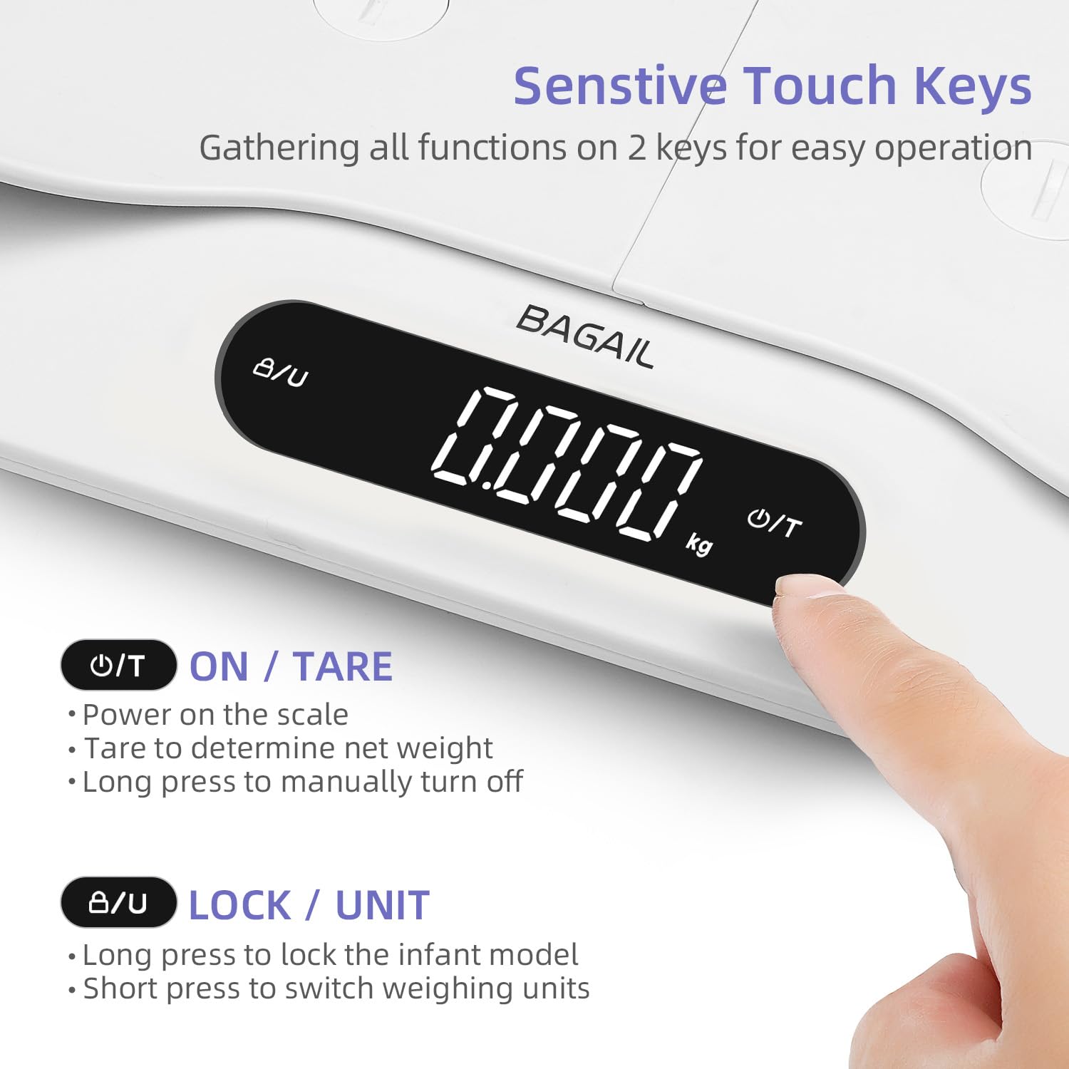 Thumbnail 5 de BAGAIL Baby Scale 180kg digital weighing scale
