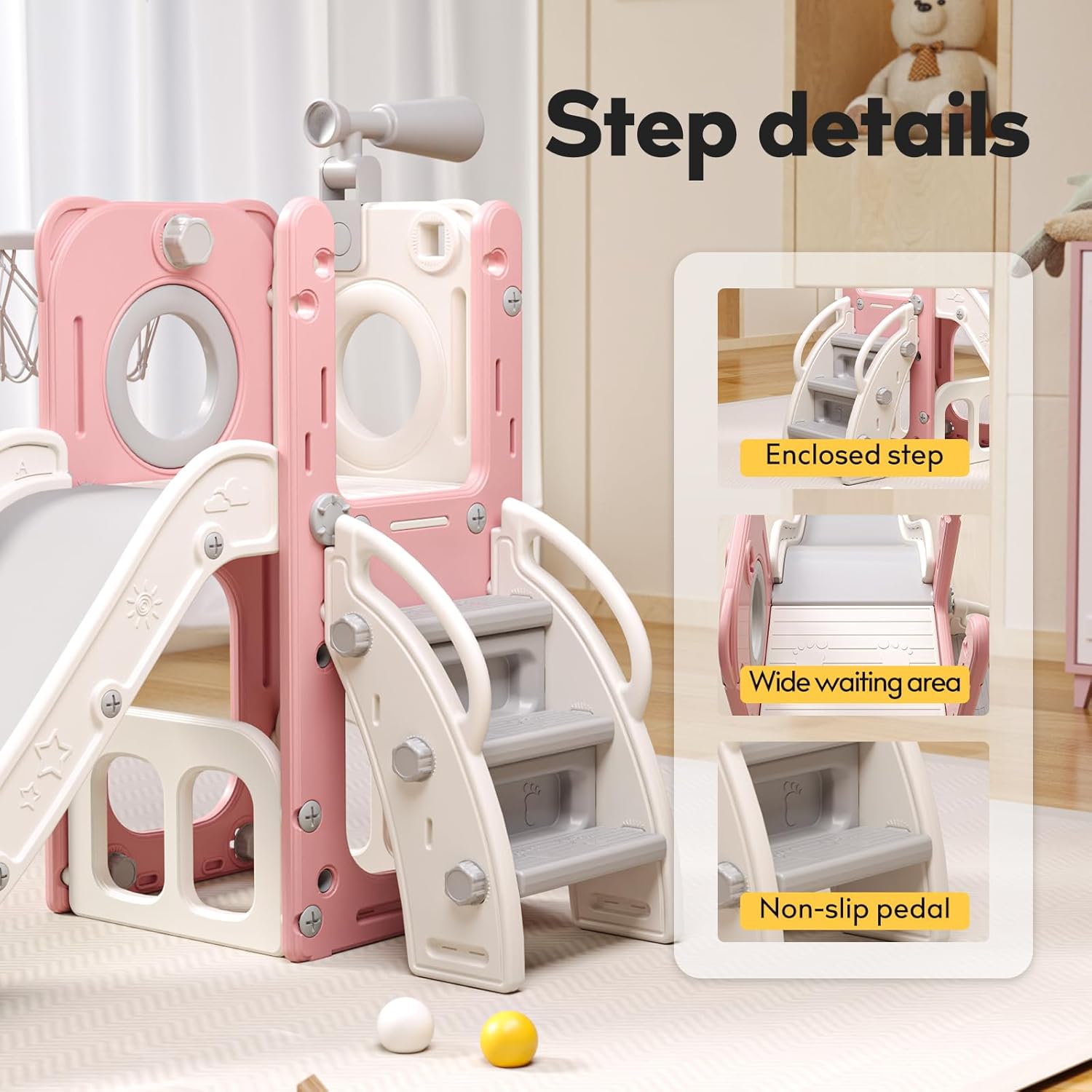 Thumbnail 3 de 6 in 1 Toddler Playset with Slide 1️⃣