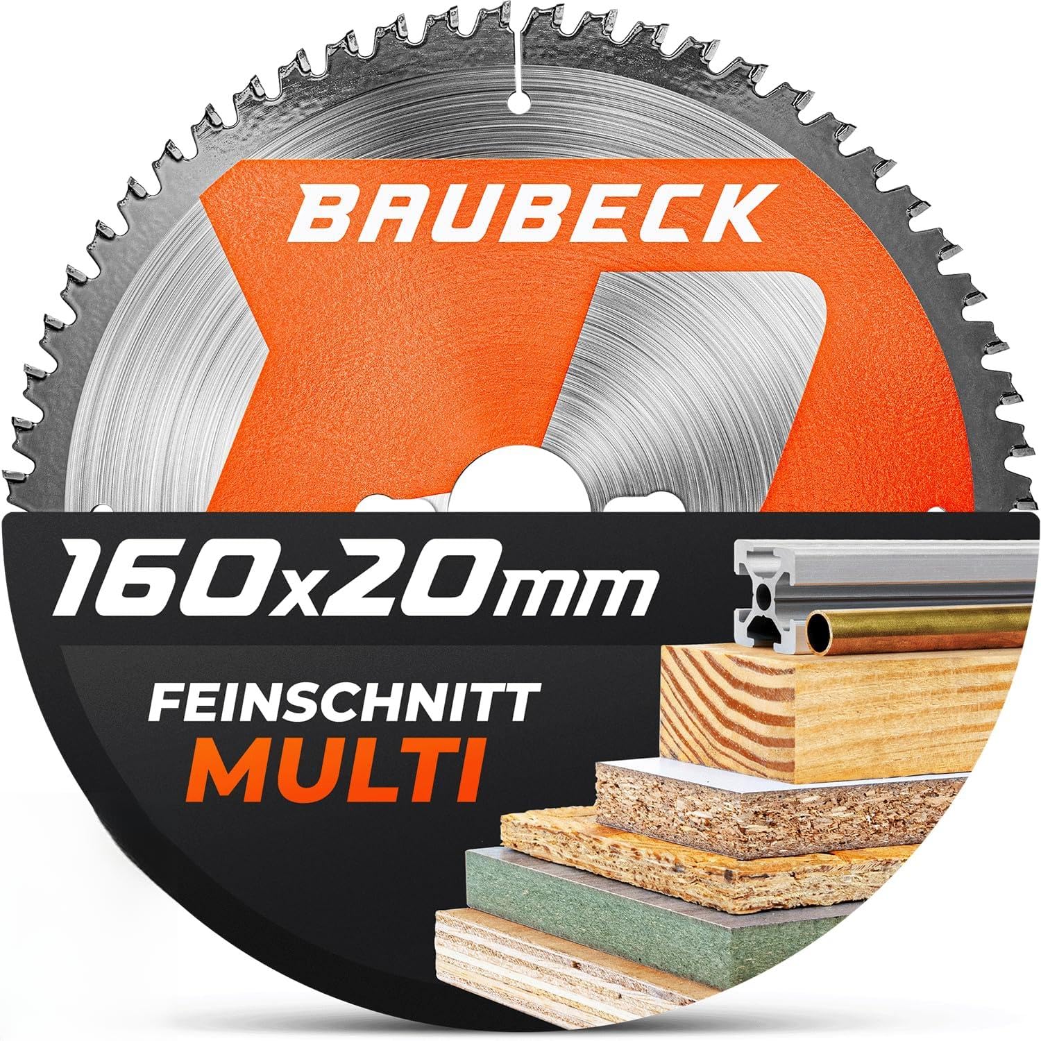 BAUBECK Lame de scie 160 mm 60T coupe fine