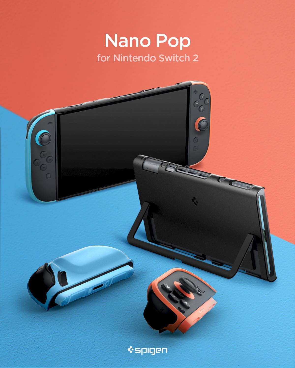 Thumbnail 1 de Coque Spigen Nano Pop pour Nintendo Switch 2 (2025) avec couvercle pour béquille intégrée