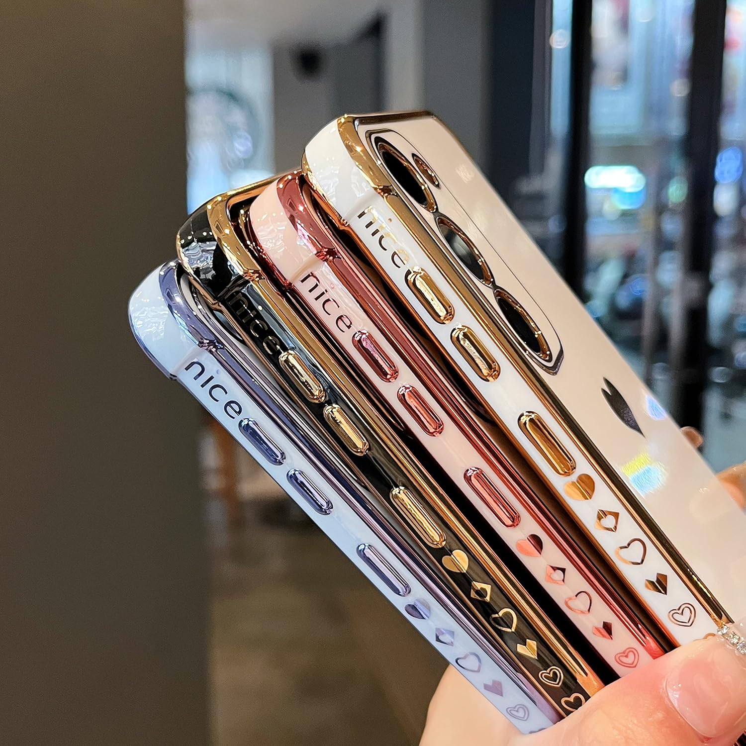 Thumbnail 1 de DEFBSC Case for Samsung Galaxy S23 (White) — cute heart edge shockproof TPU cover