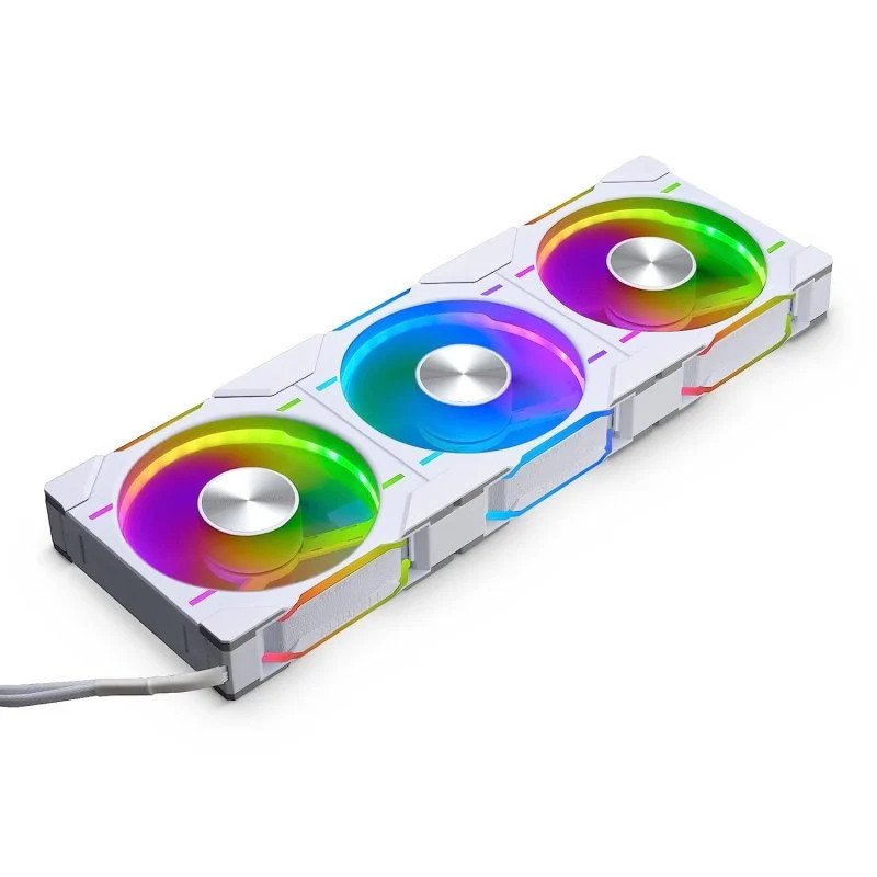 Detalle de Phanteks D30 Regular Blade Kit 3 ventiladores DRGB 120mm blancos