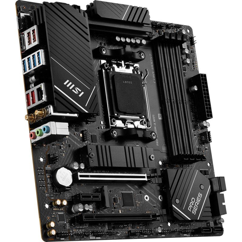 Detalle de MSI PRO B650M-A WIFI: placa base para Ryzen 7000 con conectividad integrada y DDR5