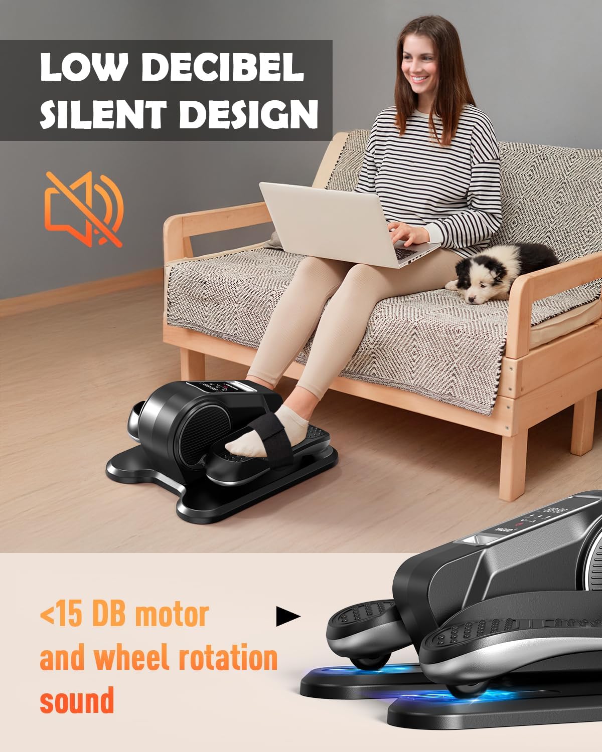 Thumbnail 3 de Yagud ZF0801 Under Desk Electric Elliptical with Remote and LCD Monitor
